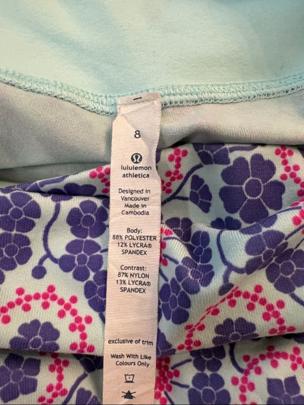 Lululemon Wunder Under Crop (V2) Twiggy Power Purple Size 8 workout gym - Picture 4 of 8